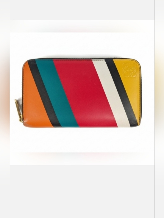 Loewe Handbags - Loewe Zip-Around Compact Wallet Multicolor Crocodile Logo - GUC!